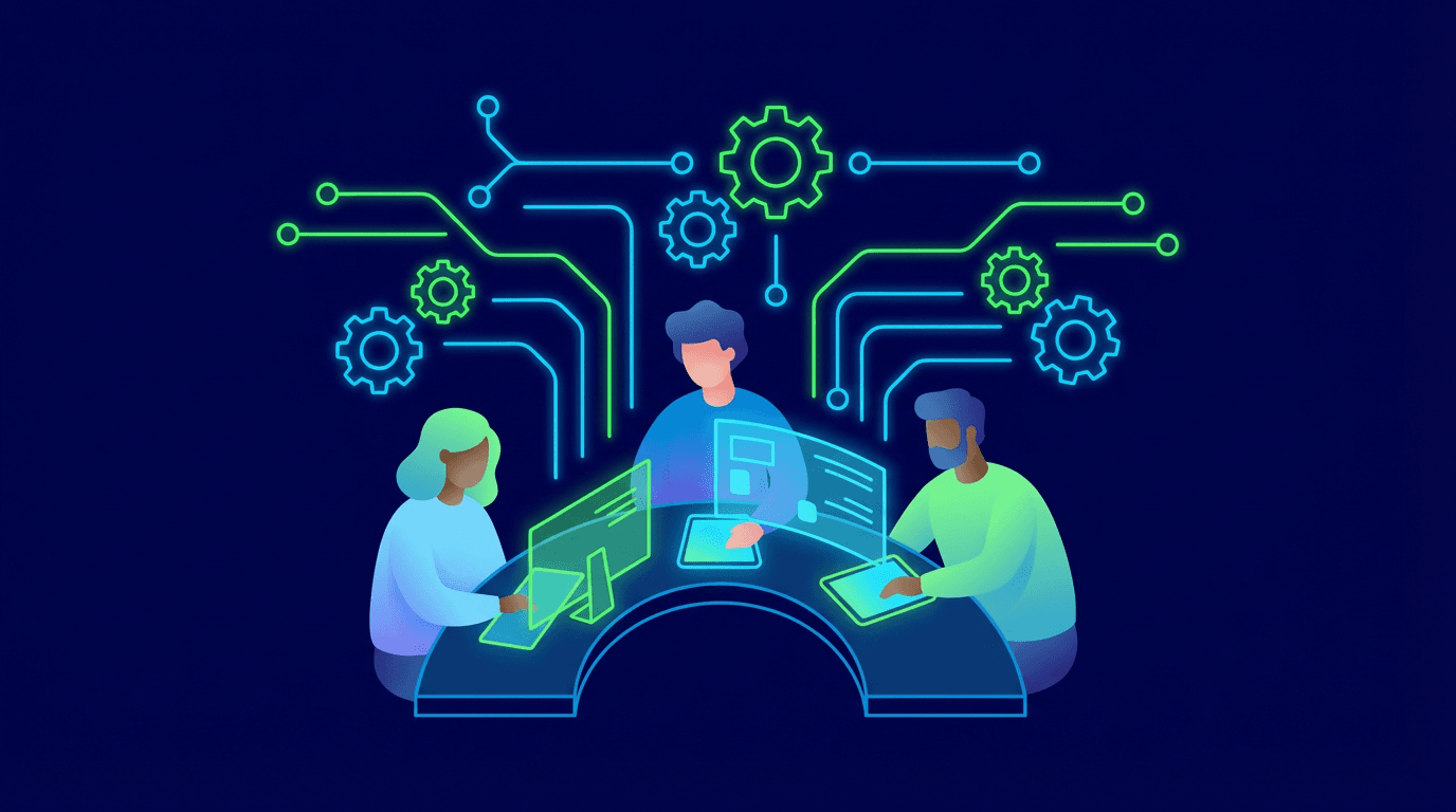 AI readiness audit illustration aligned with service page hero style